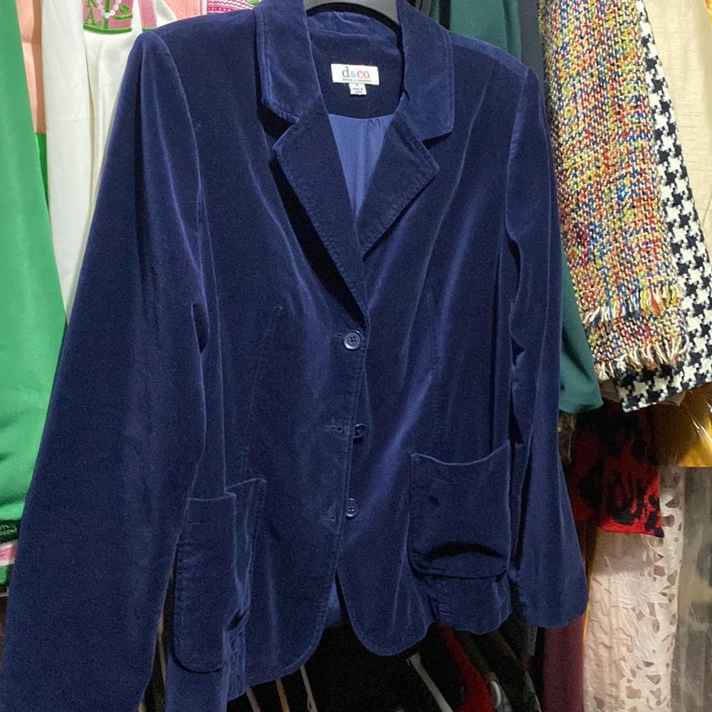 Blue velvet jacket